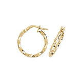 9ct Yellow Gold Hoop Earrings - E Bixby Jewellers