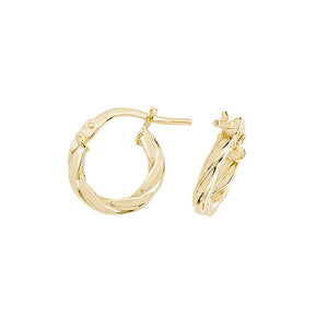 9ct Yellow Gold Hoop Earrings - E Bixby Jewellers