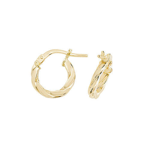 9ct Yellow Gold Hoop Earrings - E Bixby Jewellers