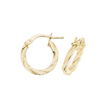 9ct Yellow Gold Hoop Earrings - E Bixby Jewellers