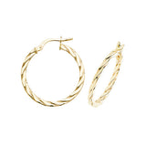 9ct Yellow Gold Hoop Earrings - E Bixby Jewellers