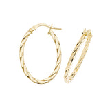 9ct Yellow Gold Hoop Earrings - E Bixby Jewellers
