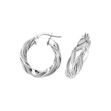 9ct White Gold Hoop Earrings 10mm - 30mm - E Bixby Jewellers