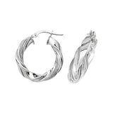 9ct White Gold Hoop Earrings 10mm - 30mm - E Bixby Jewellers