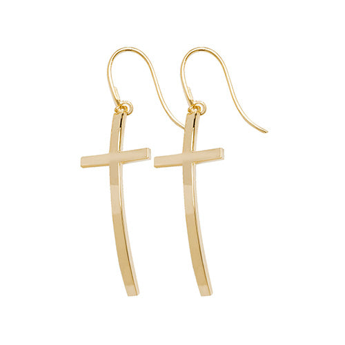 9ct Yellow Gold Fish Hook Drop Earrings - E Bixby Jewellers