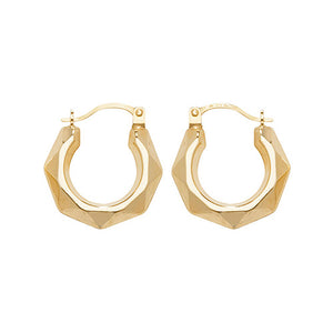 9ct Yellow Gold Creole Earrings - E Bixby Jewellers