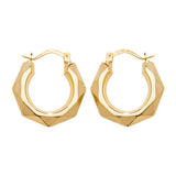 9ct Yellow Gold Creole Earrings - E Bixby Jewellers