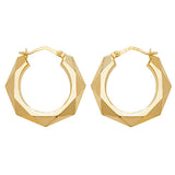 9ct Yellow Gold Creole Earrings - E Bixby Jewellers