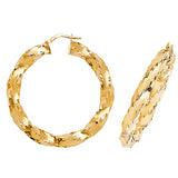 9ct Yellow Gold Hoop Earrings 25mm - 50mm - E Bixby Jewellers