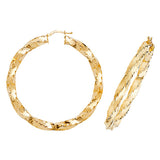 9ct Yellow Gold Hoop Earrings 25mm - 50mm - E Bixby Jewellers