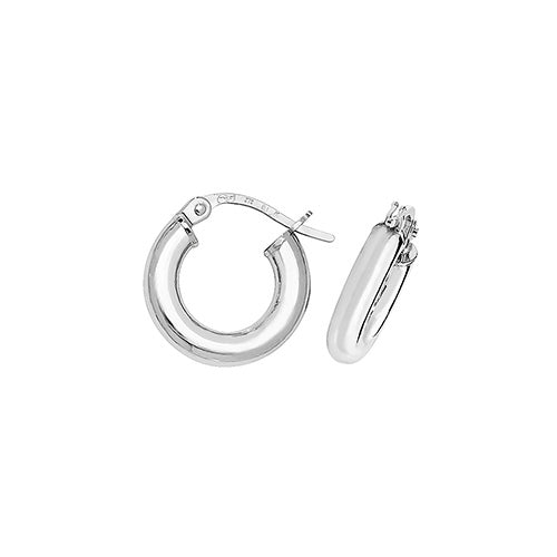 9ct White Gold Hoop Earrings 8mm - 35mm - E Bixby Jewellers