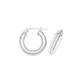 9ct White Gold Hoop Earrings 8mm - 35mm - E Bixby Jewellers