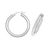 9ct White Gold Hoop Earrings 8mm - 35mm - E Bixby Jewellers