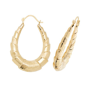 9ct Yellow Gold Creole Earrings - E Bixby Jewellers