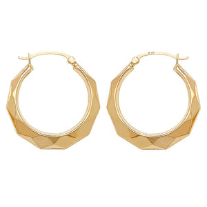 9ct Yellow Gold Creole Earrings - E Bixby Jewellers