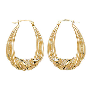 9ct Yellow Gold Creole Earrings - E Bixby Jewellers