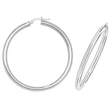 9ct White Gold Hoop Earrings 8mm - 35mm - E Bixby Jewellers