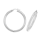 9ct White Gold Hoop Earrings 8mm - 35mm - E Bixby Jewellers