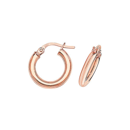 9ct Rose Gold Hoop Earrings - E Bixby Jewellers