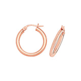 9ct Rose Gold Hoop Earrings - E Bixby Jewellers