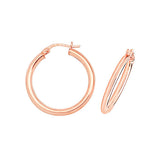 9ct Rose Gold Hoop Earrings - E Bixby Jewellers