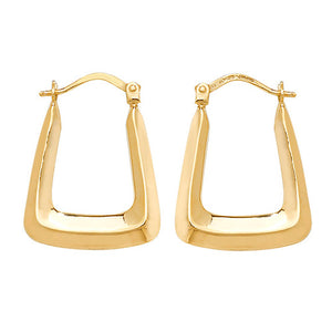 9ct Yellow Gold Creole Earrings - E Bixby Jewellers