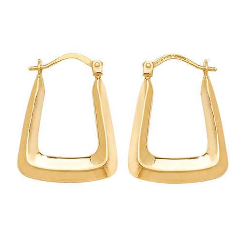 9ct Yellow Gold Creole Earrings - E Bixby Jewellers