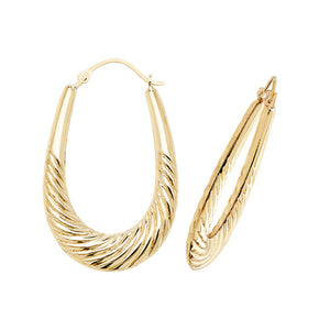 9ct Yellow Gold Creole Earrings - E Bixby Jewellers