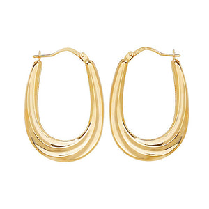 9ct Yellow Gold Creole Earrings - E Bixby Jewellers
