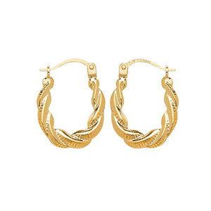 9ct Yellow Gold Creole Earrings - E Bixby Jewellers