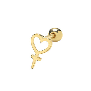 9ct Yellow Gold Cartilage 6mm Stud - E Bixby Jewellers