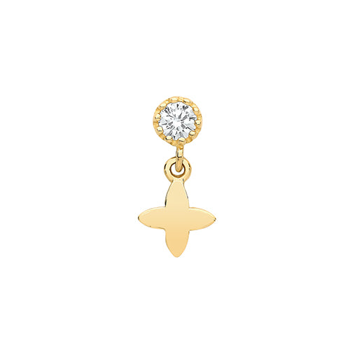 9ct Yellow Gold Cartilage 6mm Stud - E Bixby Jewellers