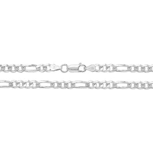 Silver Ladies Figaro Bracelet - E Bixby Jewellers