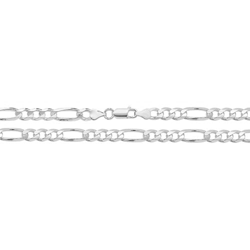 Silver Ladies Figaro Bracelet - E Bixby Jewellers