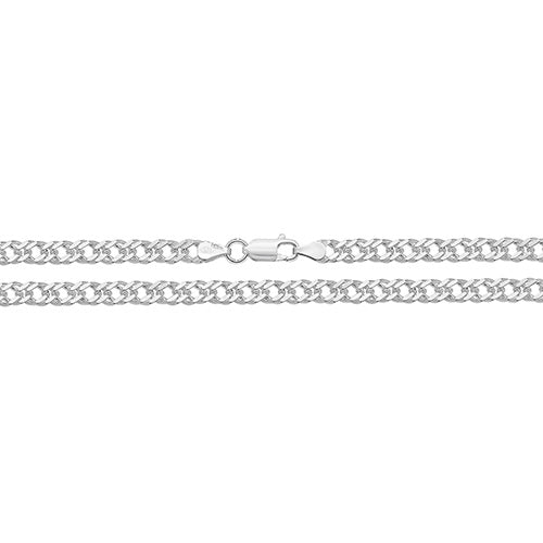 Silver Ladies Double Curb Bracelet - E Bixby Jewellers