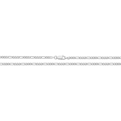 Silver Light Figaro Anklet - E Bixby Jewellers