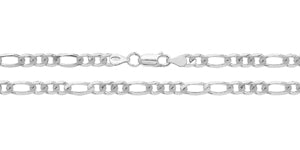 Silver Ladies Figaro Bracelet - E Bixby Jewellers