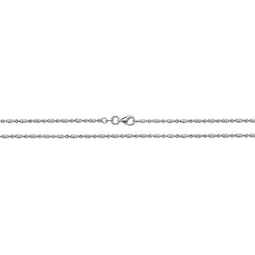 Silver  Moon Cut Bead Anklet - E Bixby Jewellers