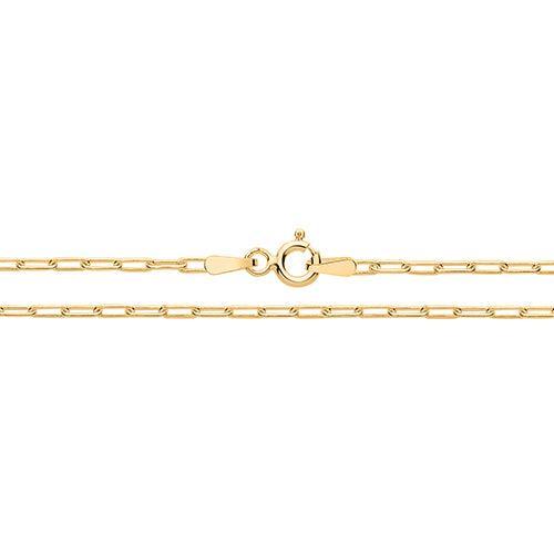 Yellow Gold on Silver Paper Clip Anklet