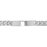 Mens Silver Square Link Curb ID Bracelet - E Bixby Jewellers