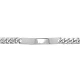 Mens Silver Curb Bombe ID Bracelet - E Bixby Jewellers