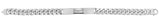 Mens Silver Curb Bombe Curb ID Bracelet - E Bixby Jewellers