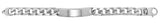 Mens Silver Curb Bombe ID Bracelet - E Bixby Jewellers