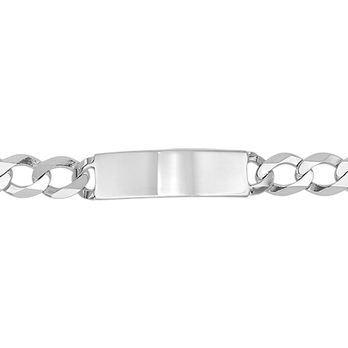 Mens Silver Curb ID Bracelet - E Bixby Jewellers