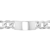 Silver mens Curb ID Bracelet - E Bixby Jewellers