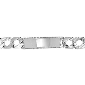 Mens Silver Cast ID Bracelet - E Bixby Jewellers