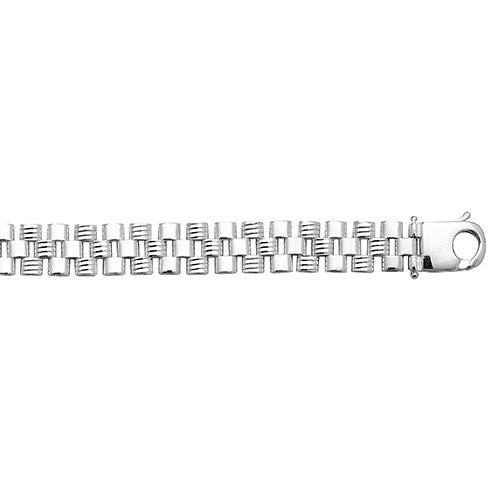 Silver Ladies Fancy Style Bracelet - E Bixby Jewellers
