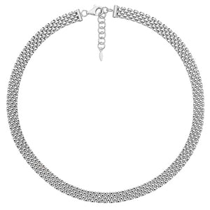 Silver  Ladies Panther Style Necklet - E Bixby Jewellers