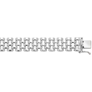 Silver Ladies Fancy Style Bracelet - E Bixby Jewellers