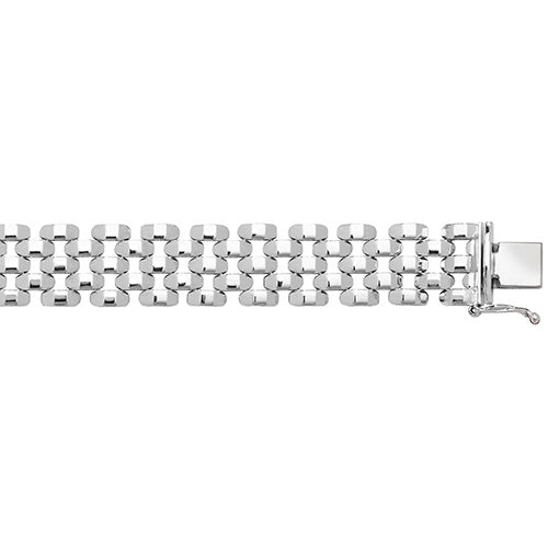 Silver Ladies Fancy Style Bracelet - E Bixby Jewellers